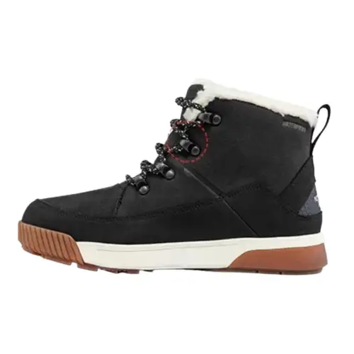 THE NORTH FACE Cow Leather Waterproof Comfortable Crew Outdoor Boots Medium Heel 3 5cm Women's Black