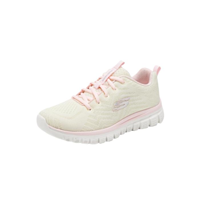 Skechers Graceful Mesh Breathable Low top Running Shoes Women’s Beige Pink