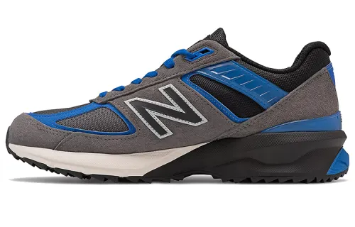 New Balance NB 990 V5 retro sports fabric low-top marathon running shoes men's gray blue