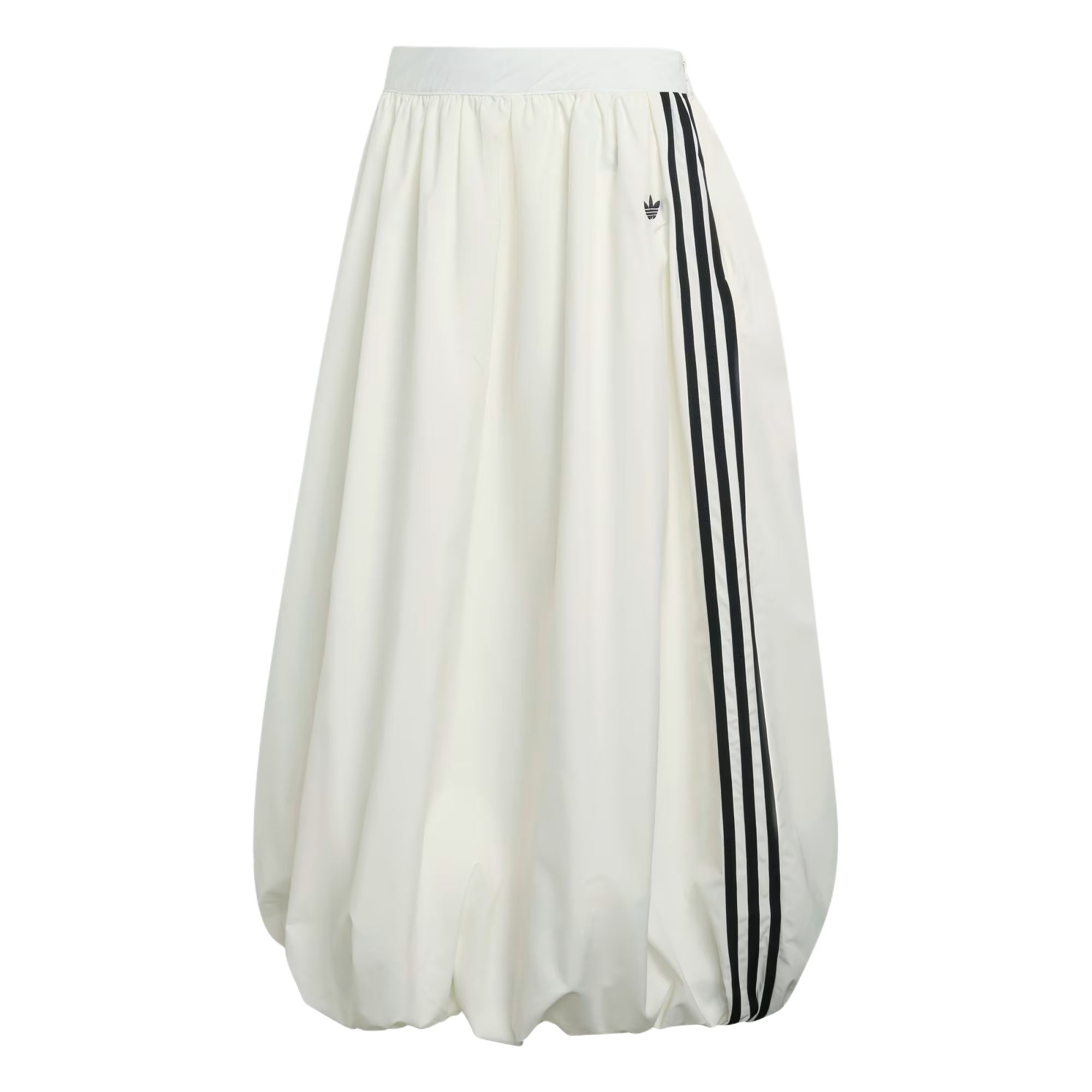 Adidas originals FW25 balloon three stripes loose elastic casual long skirt women's style