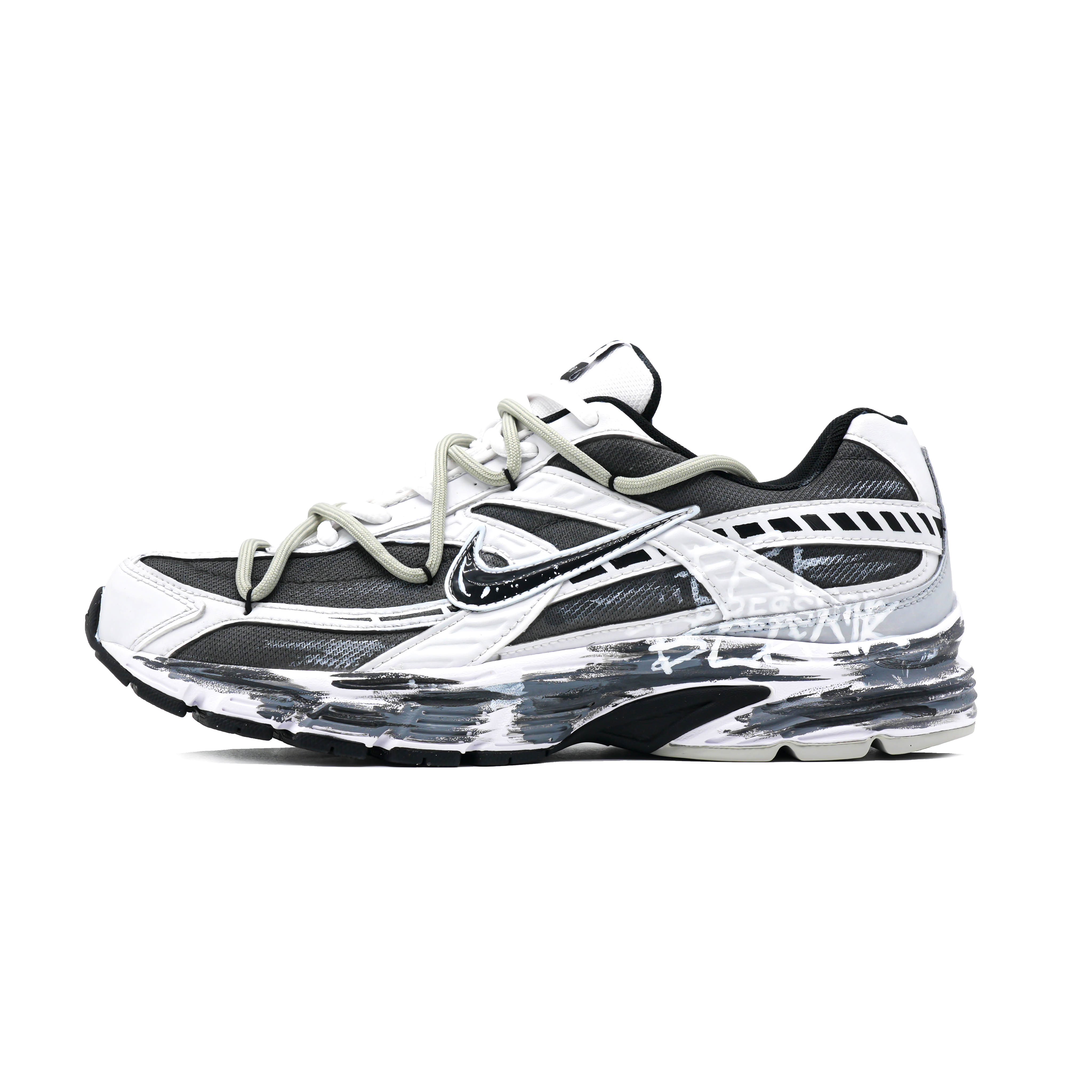 Nike Initiator Abrasion Resistant Low top Casual City Commuting Running Shoes Men’s Black White