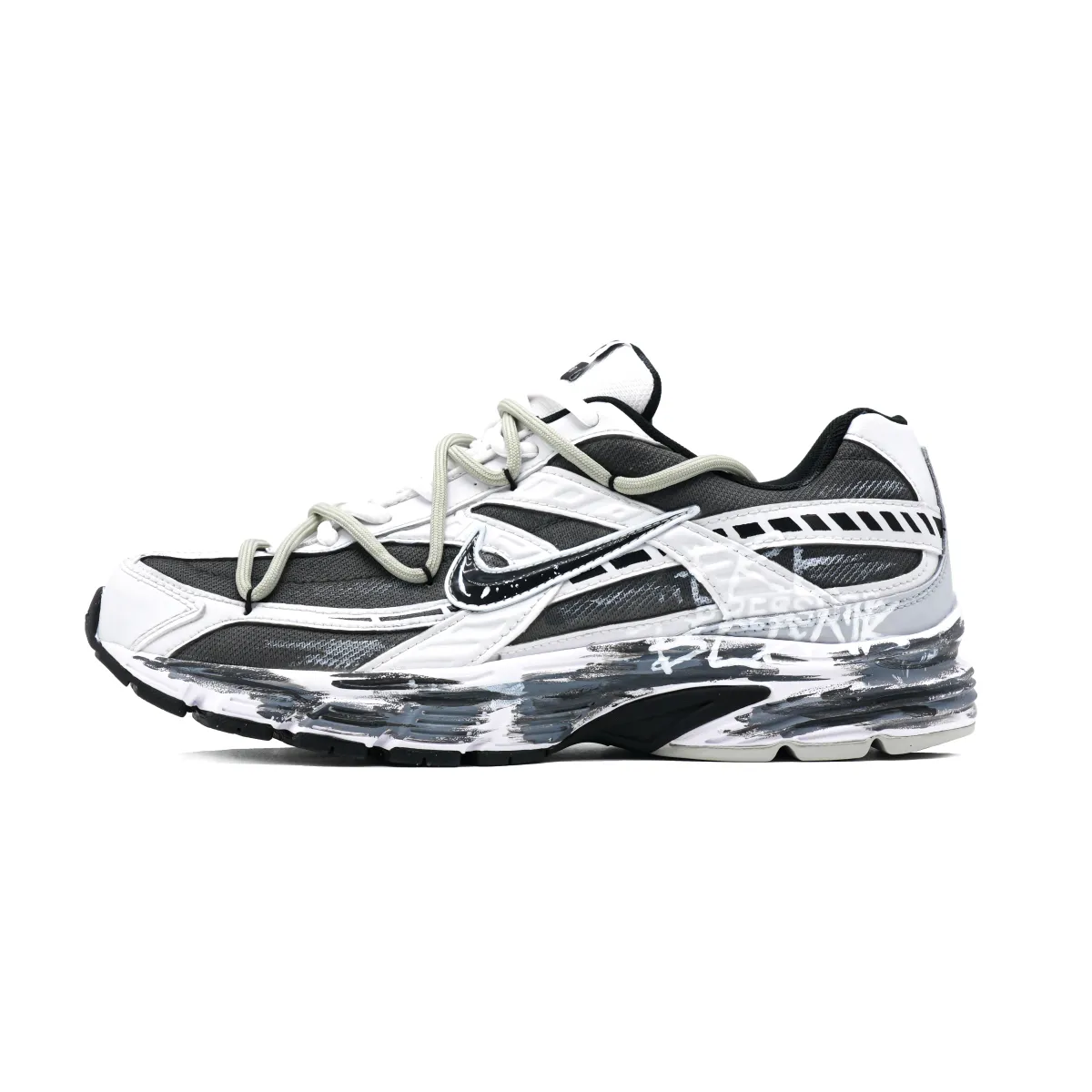 Nike Initiator Abrasion Resistant Low top Casual City Commuting Running Shoes Men's Black White