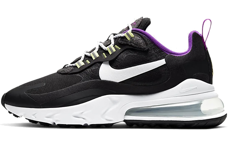 Nike Air Max 270 Retro Comfort Low-top Air Cushion Casual Running Shoes Women's Black Purple