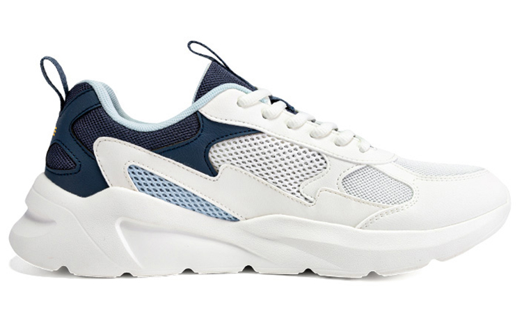 Erke Cushioning Slip Resistant Breathable Low top Running Shoes Men’s Microcrystal White/Gray Ink Blue