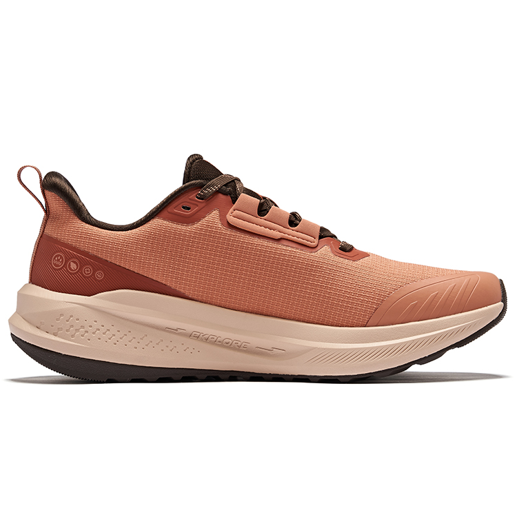 Erke Wild 2.0 Cushioning Slip Resistant Waterproof Lightweight Low top Running Shoes Men’s Coral Orange Dark Sandalwood
