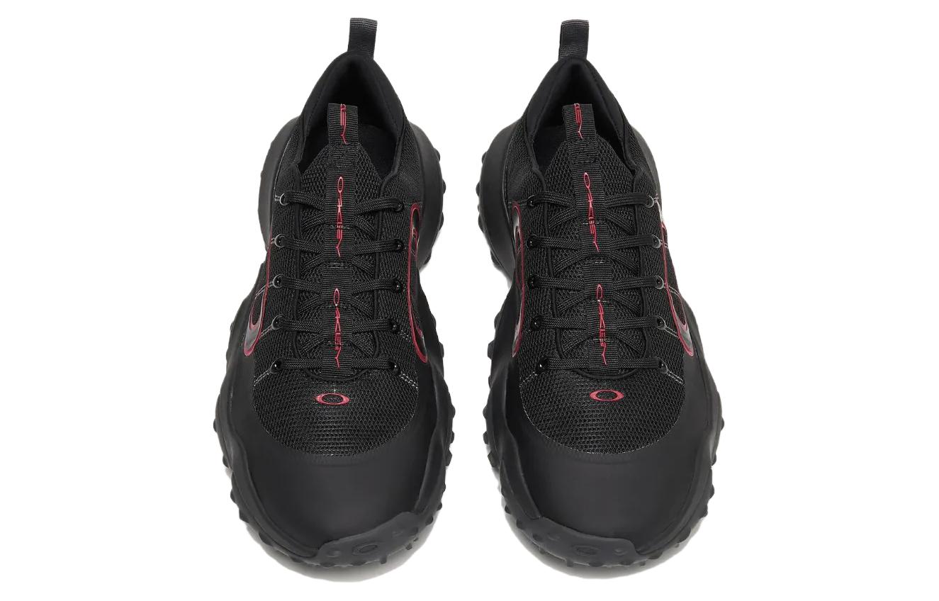Oakley Edge Fle Cushioning Slip Resistant Abrasion Resistant Low top Golf Shoes Men’s Black Red