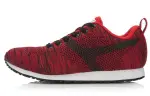 Li Ning Comfortable Slip Resistant Cushioning Abrasion Resistant Low top Running Shoes Men's Red Black White