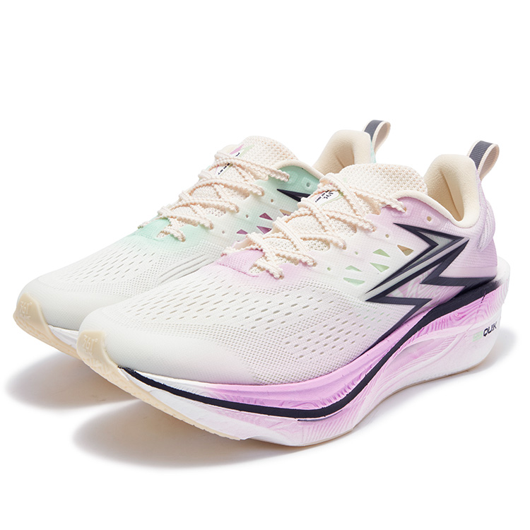 361° Flame 3 ET Low top Marathon Racing Running Shoes Unisex Purple Green Mismatched