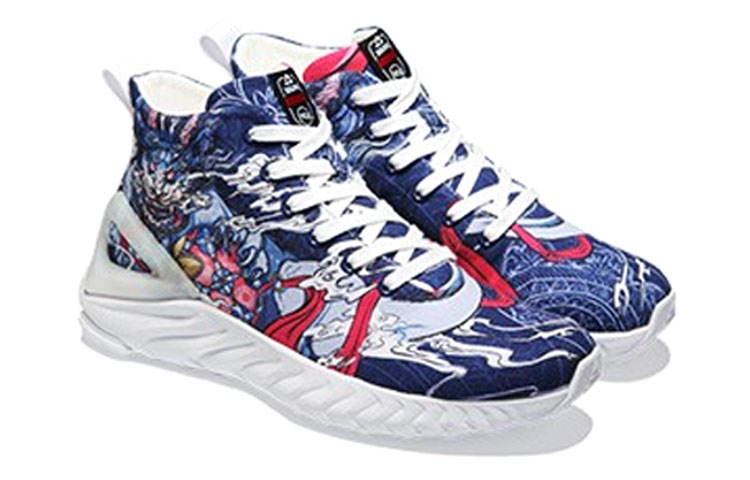 IDX x PEAK Mid top Running Shoes Unisex White Blue