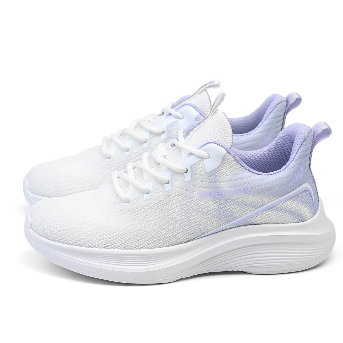 DEERWAY Low top Running Shoes Women’s White Purple