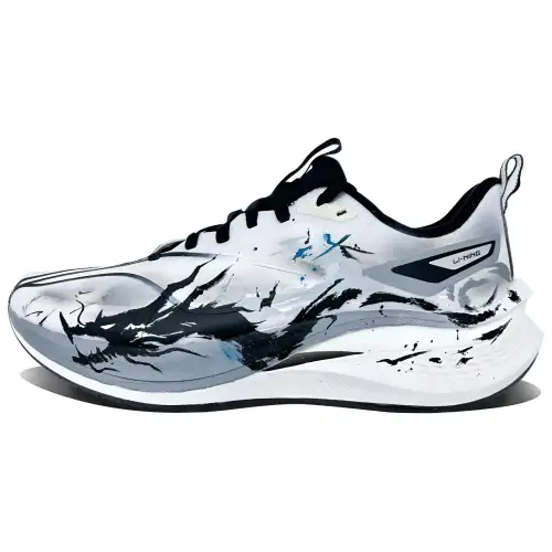 Li Ning Red Hare 7 Pro Cushioning Slip Resistant Breathable Lightweight Low top Running Shoes Unisex Black White