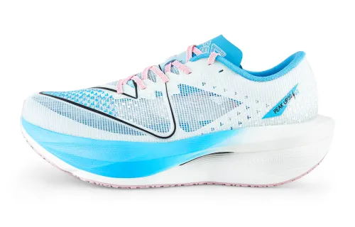 Peak UP30 4.0 Dream Ocean Blue Shock-absorbing, breathable and non-slip, low-cut, physically foamed UP30, full-length carbon plate, sprint racing training, long-distance marathon running shoes, same style for men and women, ultra-light white blue