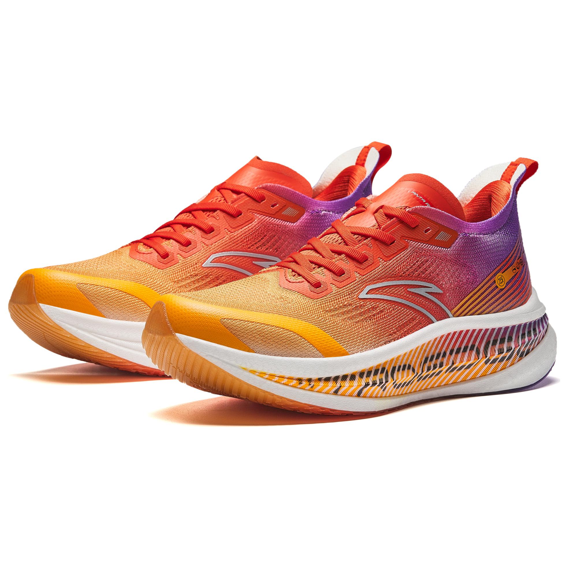 Anta Mario Low top Full Length Carbon Plate Running Shoes Men’s Orange Red Purple