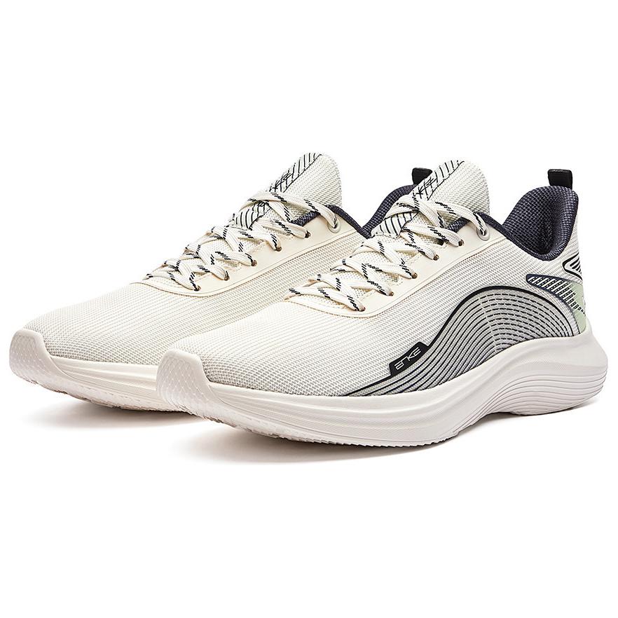Erke Cushioning, Wear Resistant Low top Casual Running Shoes Men’s White