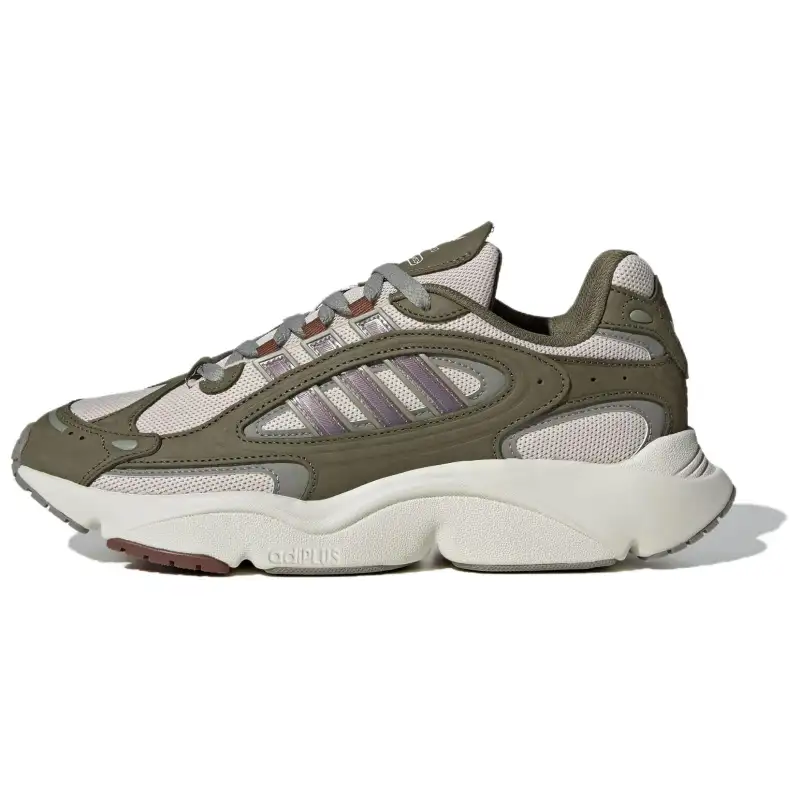 Adidas Originals Ozmillen Comfortable Slip Resistant Abrasion Resistant Low top Chunky Sneakers Unisex Olive Green