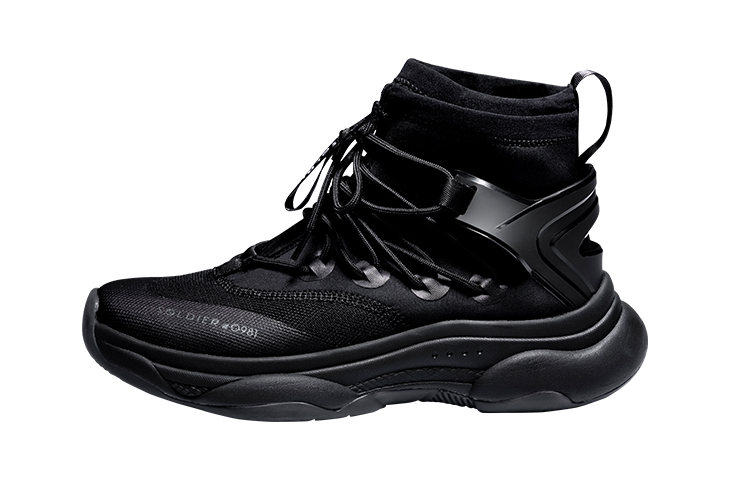 Monster Guardians Comfortable Cushioning Slip Resistant Abrasion Resistant High top Casual Running Shoes Men’s Black