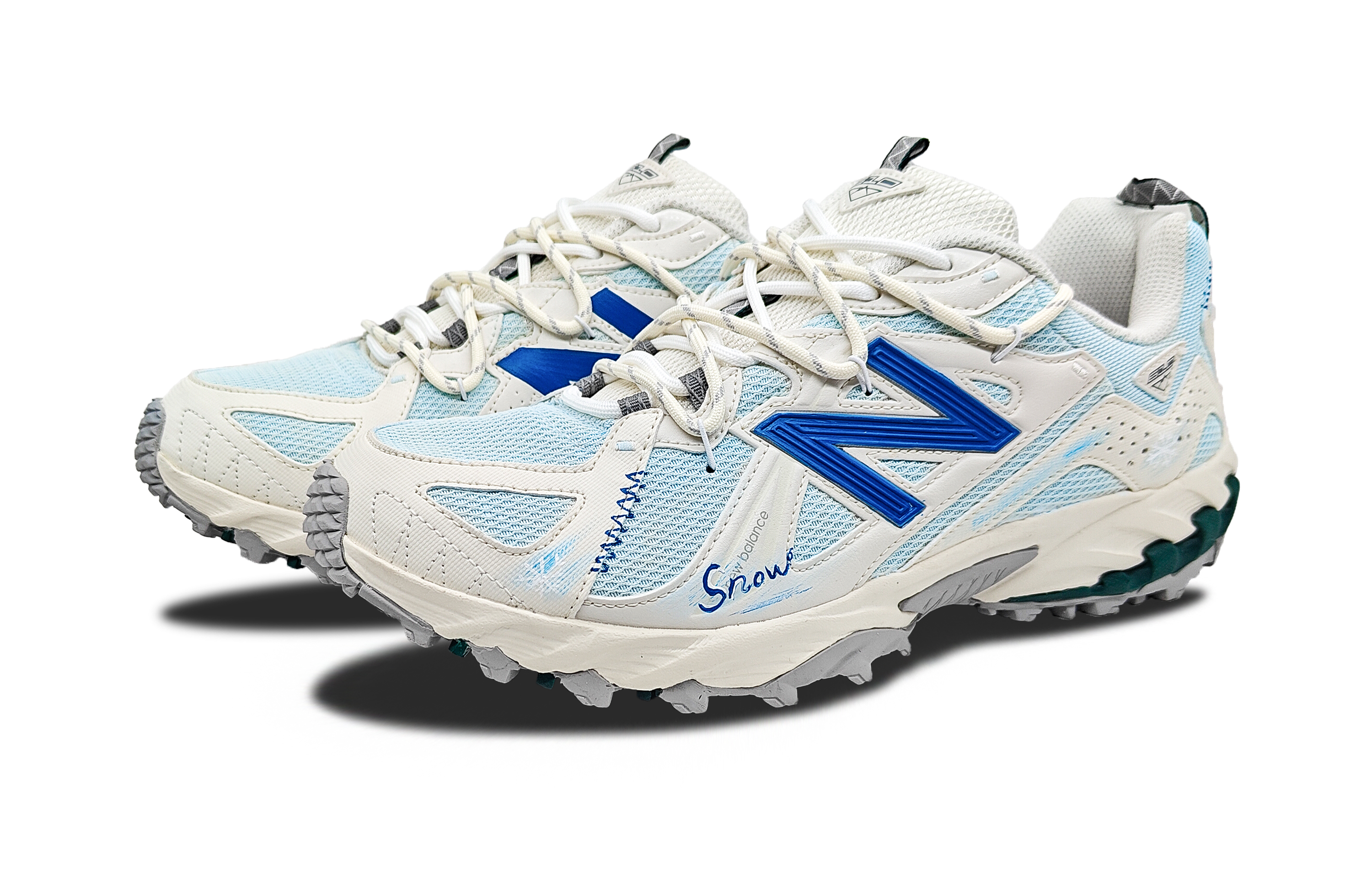 New Balance 610T Abrasion Resistant Low top Outdoor Shoes Unisex White Blue