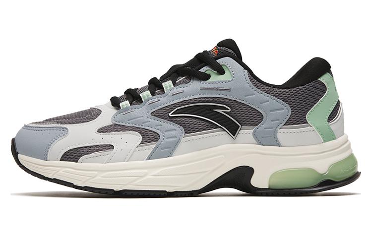 Anta Cushioning Slip Resistant Abrasion Resistant Low top Running Shoes Men's Gray Black Green