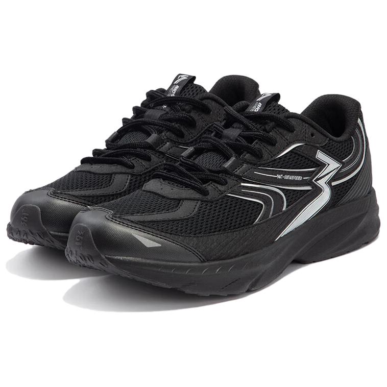 361° Abrasion Resistant Low top Running Shoes Men’s Black Silver