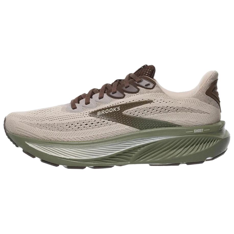 Brooks Brooks Ghost 17 comfortable and durable mesh shock-absorbing breathable support lightweight running shoes men's brown green
