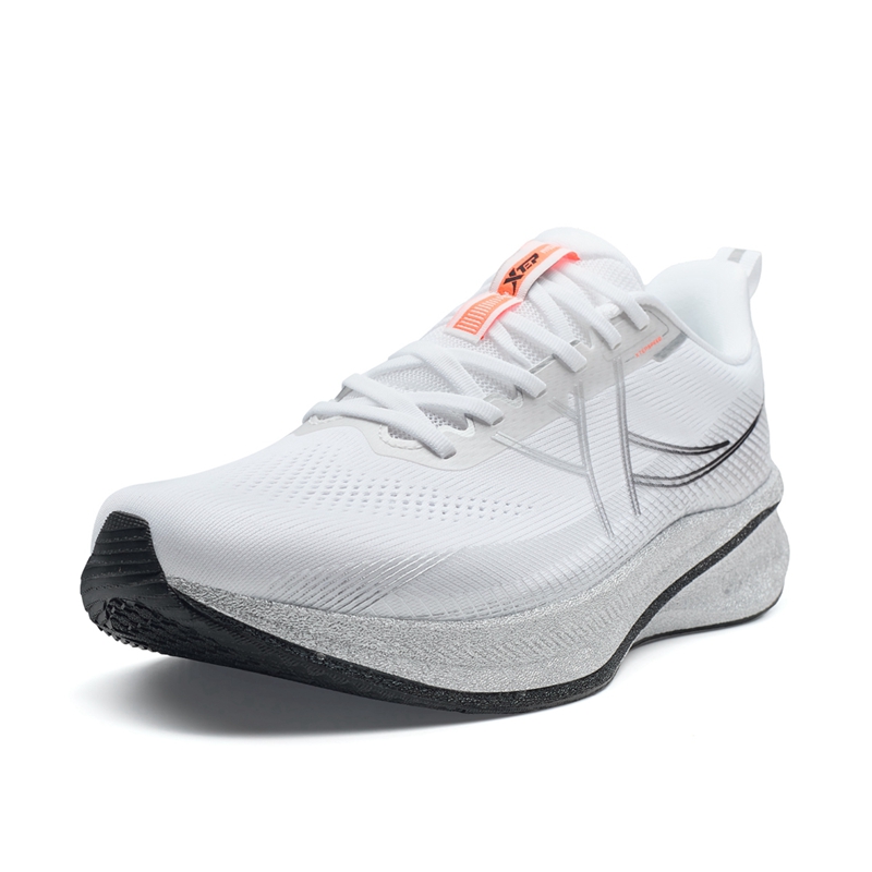 XTEP 360X 2.0 LITE Cushioning Breathable Low top Casual Long Distance Running Sprint Running Shoes Men’s Silver White