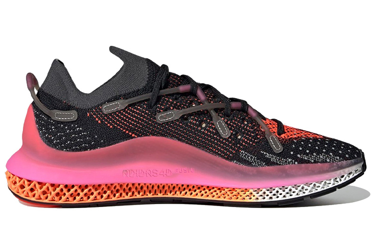 Кроссовки adidas originals I-4D Fusio (черный) — Чёрный / оранжевый / розовый — фото 2