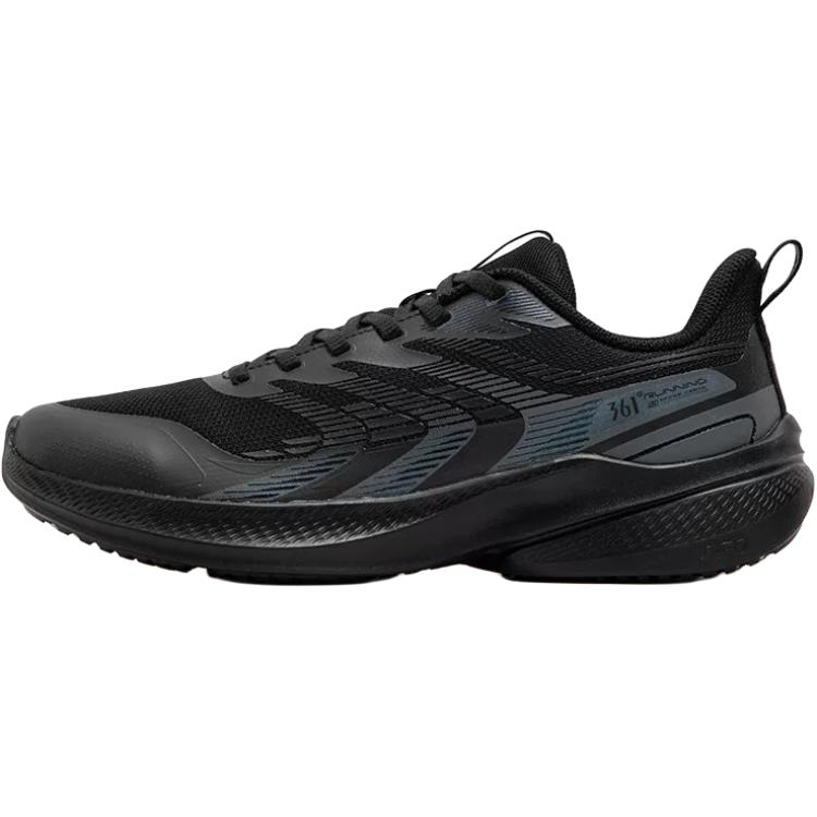 361° Cushioning, Wear Resistant Low top Casual Running Shoes Men’s Black Gray