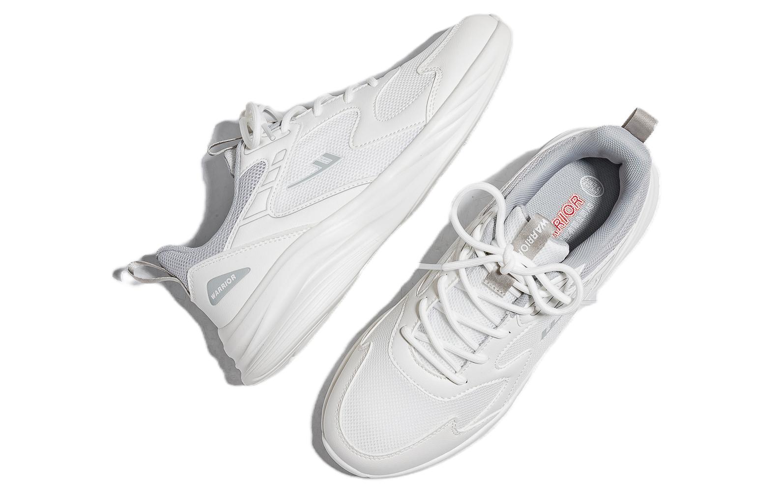 Warrior Breathable And Lightweight Low top Casual Running Shoes Unisex White Gray