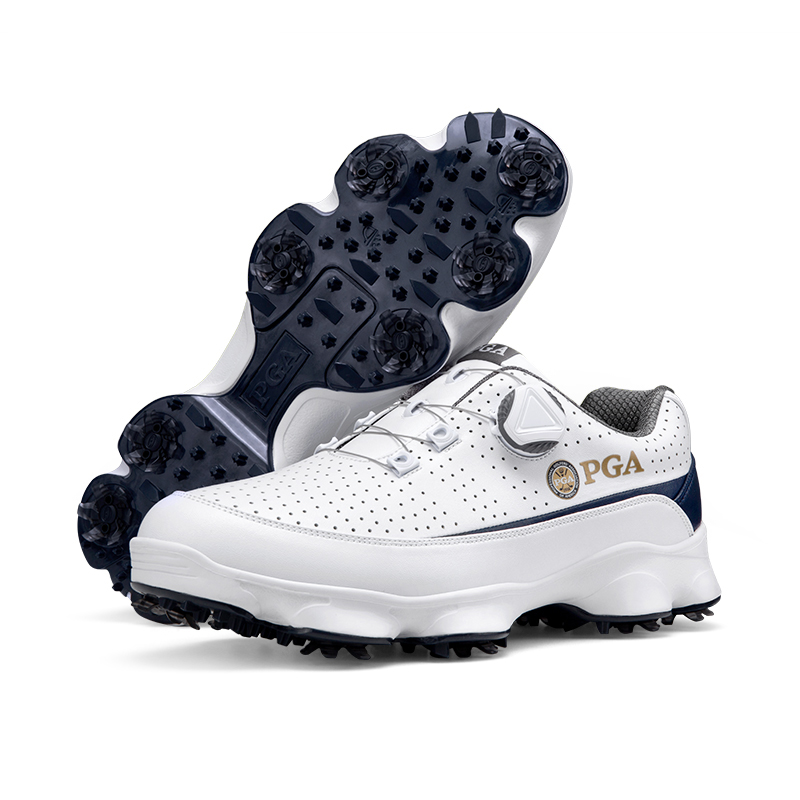 PGA Cushioning, Wear Resistant Low top Golf Shoes Men’s White