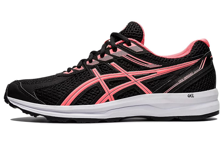 Asics Gel Braid Comfortable Low top Running Shoes Women's Black Pink