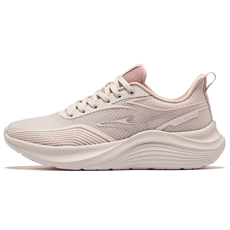 Erke Fabric Cushioning Rebound Cushioning Rebound Low top Casual Running Shoes Women’s Painted Gray Clay Pink