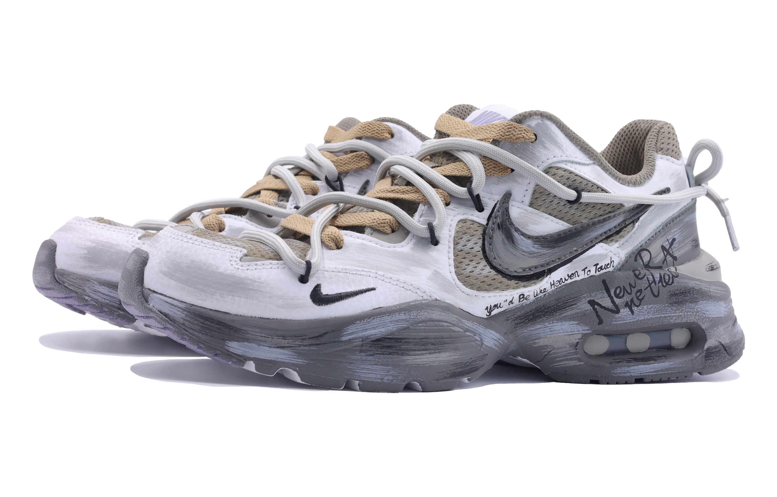Nike Air Max Fusion Slip Resistant Abrasion Resistant Low top Casual Running Shoes Women’s Gray