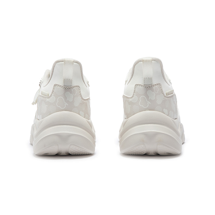 361° Linglong Collection Slip Resistant Abrasion Resistant Low top Running Shoes Women’s White Beige