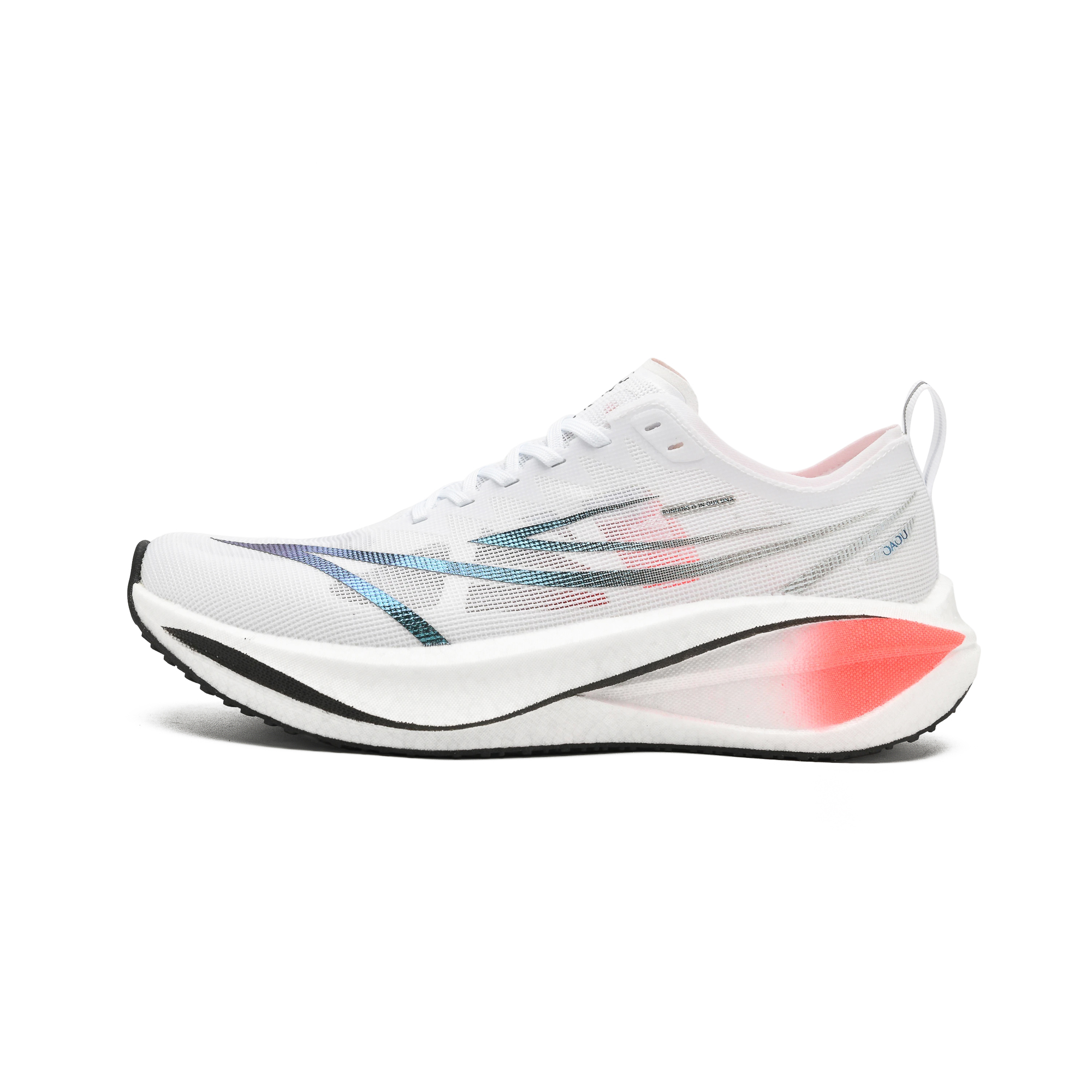 OAOU Low top Running Shoes Unisex White Peach Red