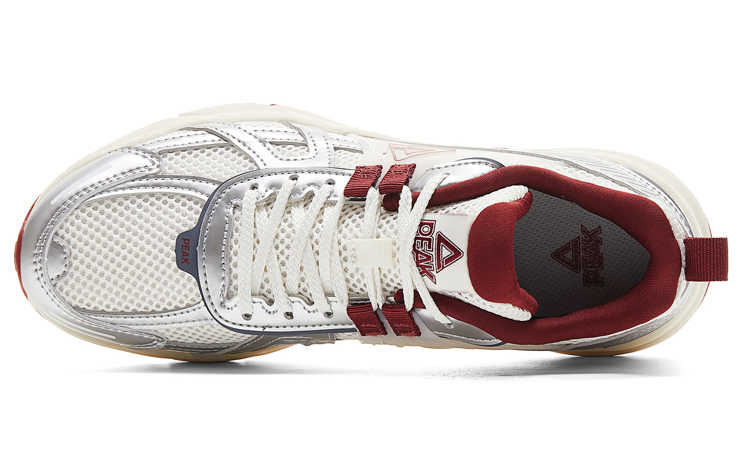 PEAK Taichi P2K Low top Casual Running Shoes Women’s White Silver Red