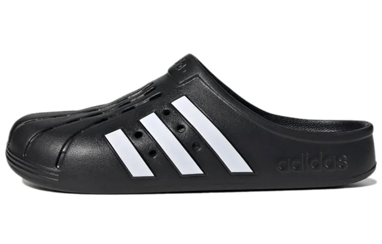 Adidas ADILETTE CLOGS Unisex Black White