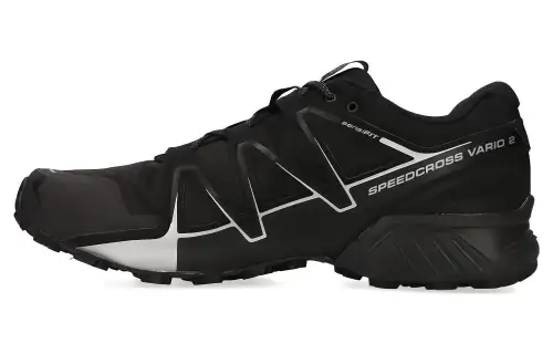 SALOMON Speedcross Vario 2 Fabric Abrasion Resistant Breathable Low top Running Shoes Men's Black
