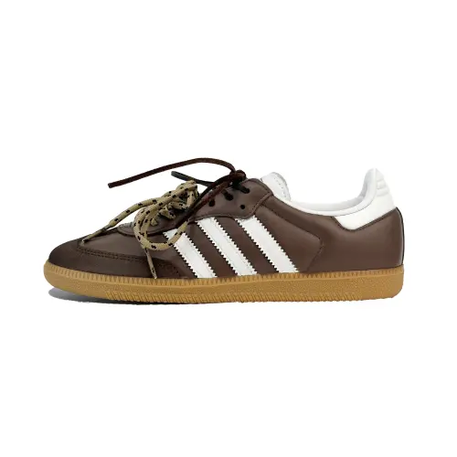 Adidas Originals SAMBA OG Slip Resistant Abrasion Resistant Low top Skateboard Shoes Unisex Light Brown