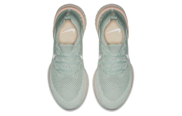 Женские кроссовки Nike LunarEpic Flyknit (зеленые) — фото 3