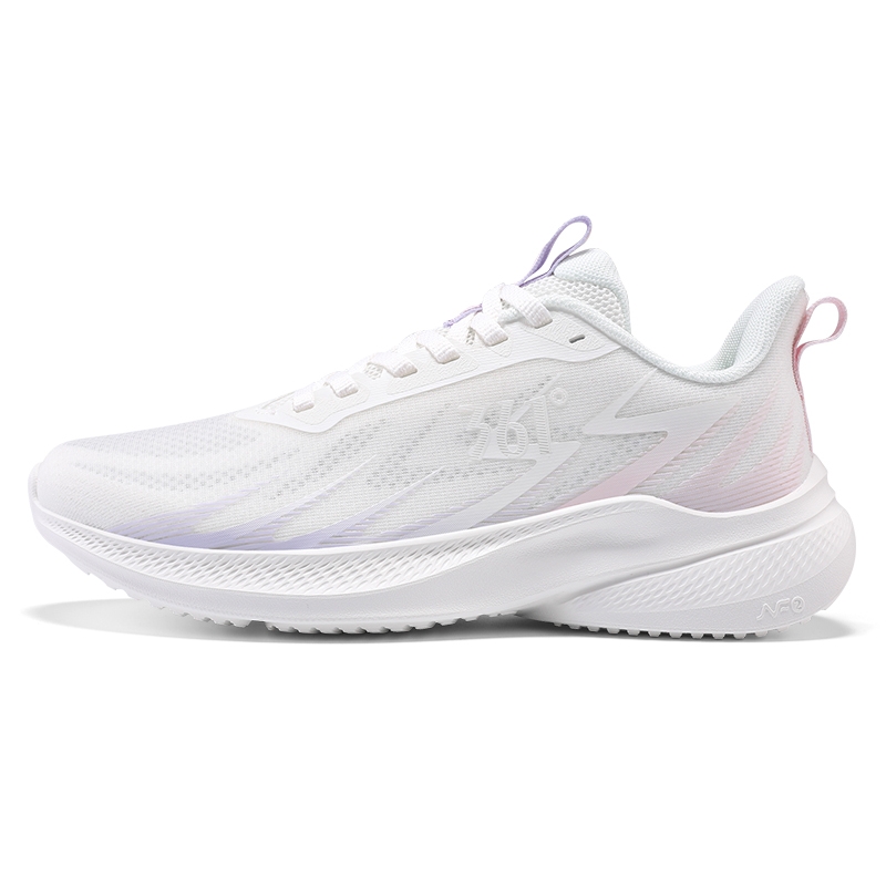 361° Abrasion Resistant Breathable Low top Casual Running Shoes Women’s White Purple