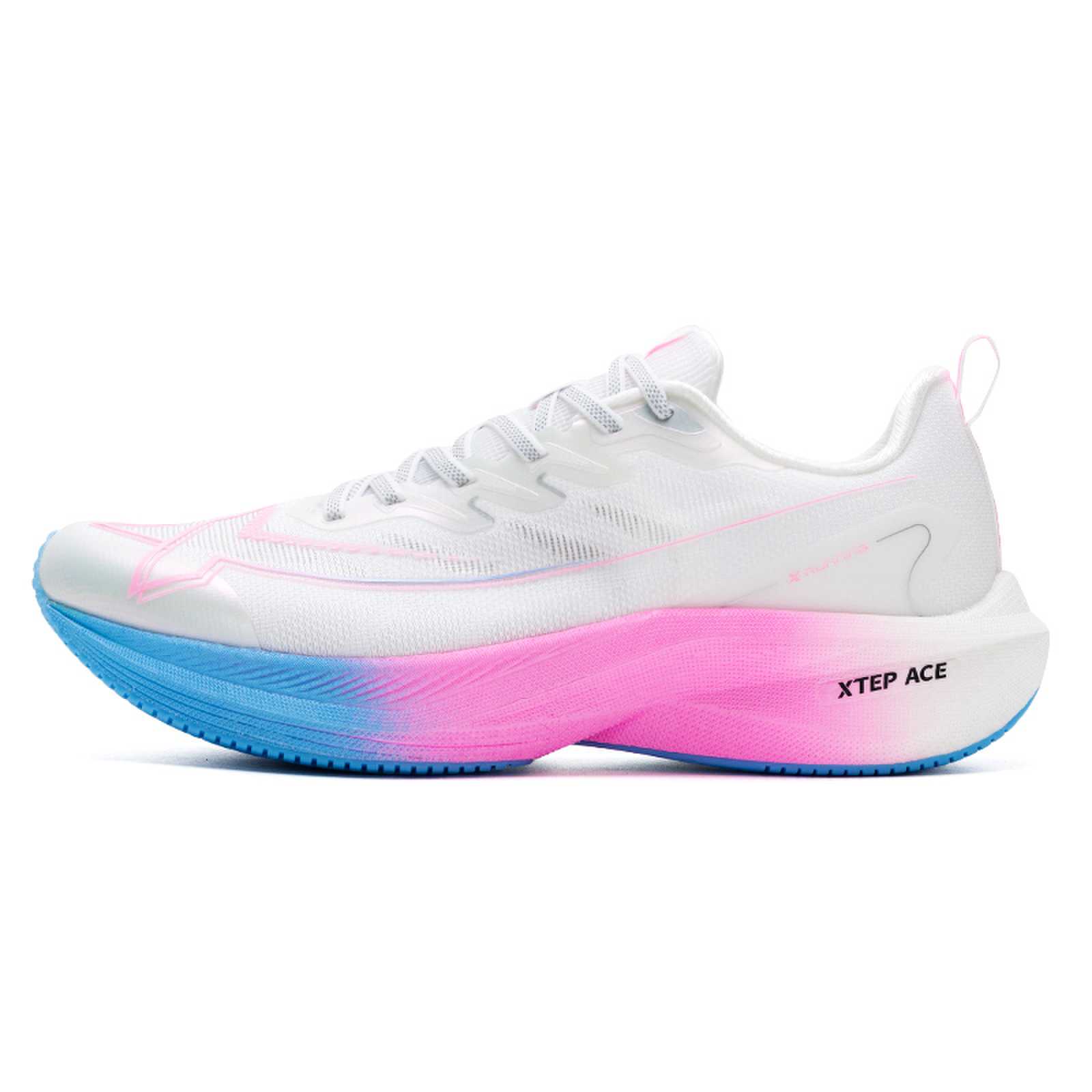 XTEP 100 Cushioning Lightweight Low top Casual Training Running Shoes Men’s White Pink