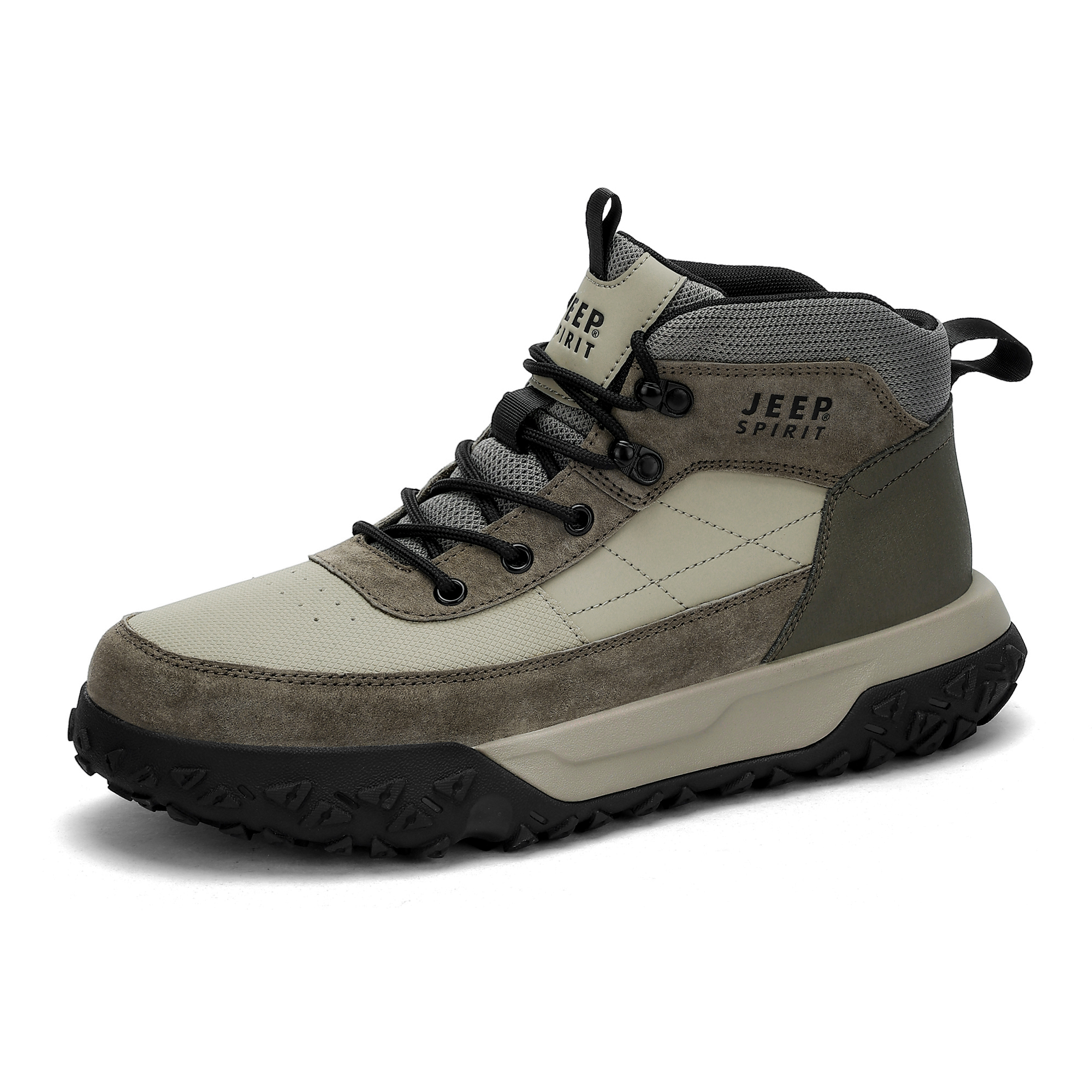 JEEP SPIRIT High Top Outdoor Shoes Men’s Natural Deer