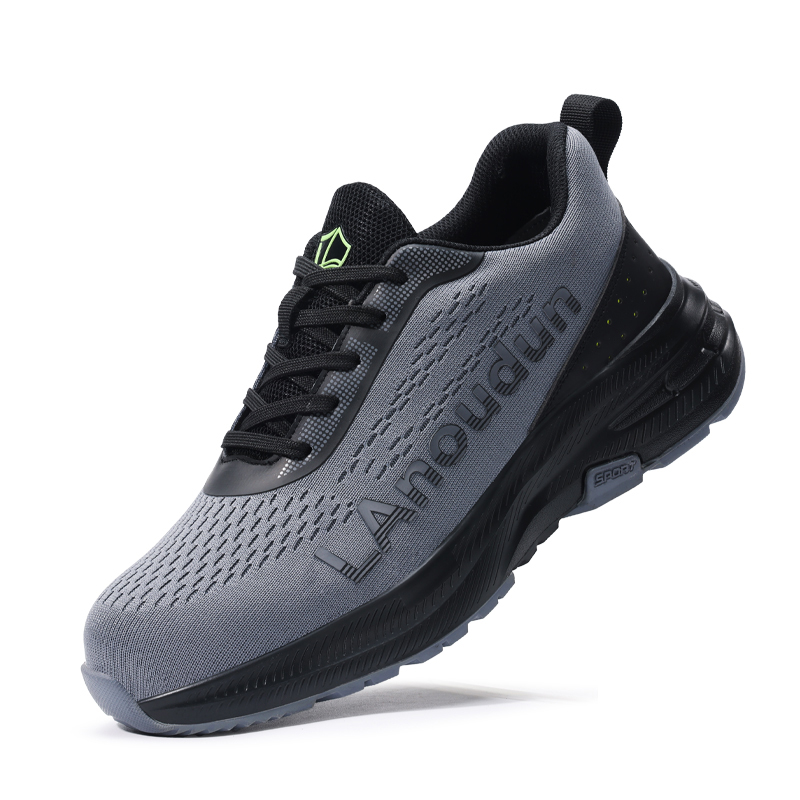 LANOUDUN Cushioning Breathable Impact Resistant Low top Outdoor Shoes Men’s Gray