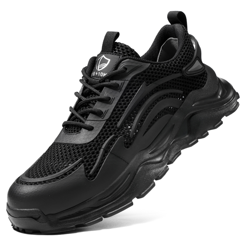 LANOUDUN Breathable, Impact Resistant, Lightweight Low top Outdoor Shoes Unisex Black