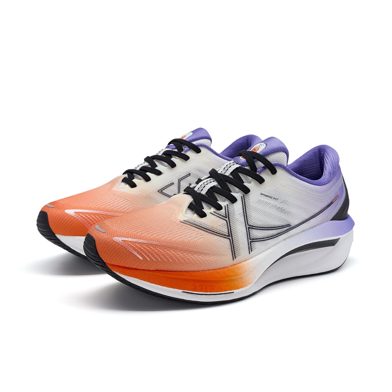 XTEP Comfortable Non slip Lightweight Low top Running Shoes Men’s Orange White Purple