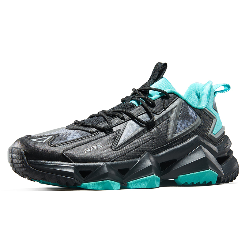 RAX Lightweight Cushioning Breathable, Slip Resistant, Lightweight Low top Outdoor Shoes Men’s Black Blue