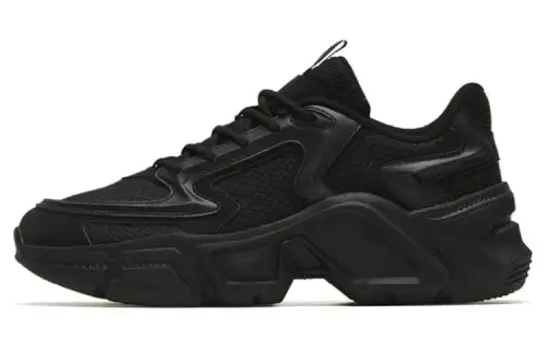 Anta Slip Resistant Abrasion Resistant Slip Resistant Abrasion Resistant Low top Chunky Sneakers Women's Black
