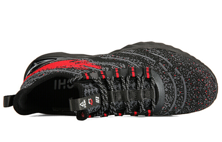 PEAK Taichi Fabric Cushioning Slip Resistant Abrasion Resistant Low top Running Shoes Unisex Black Heather Gray