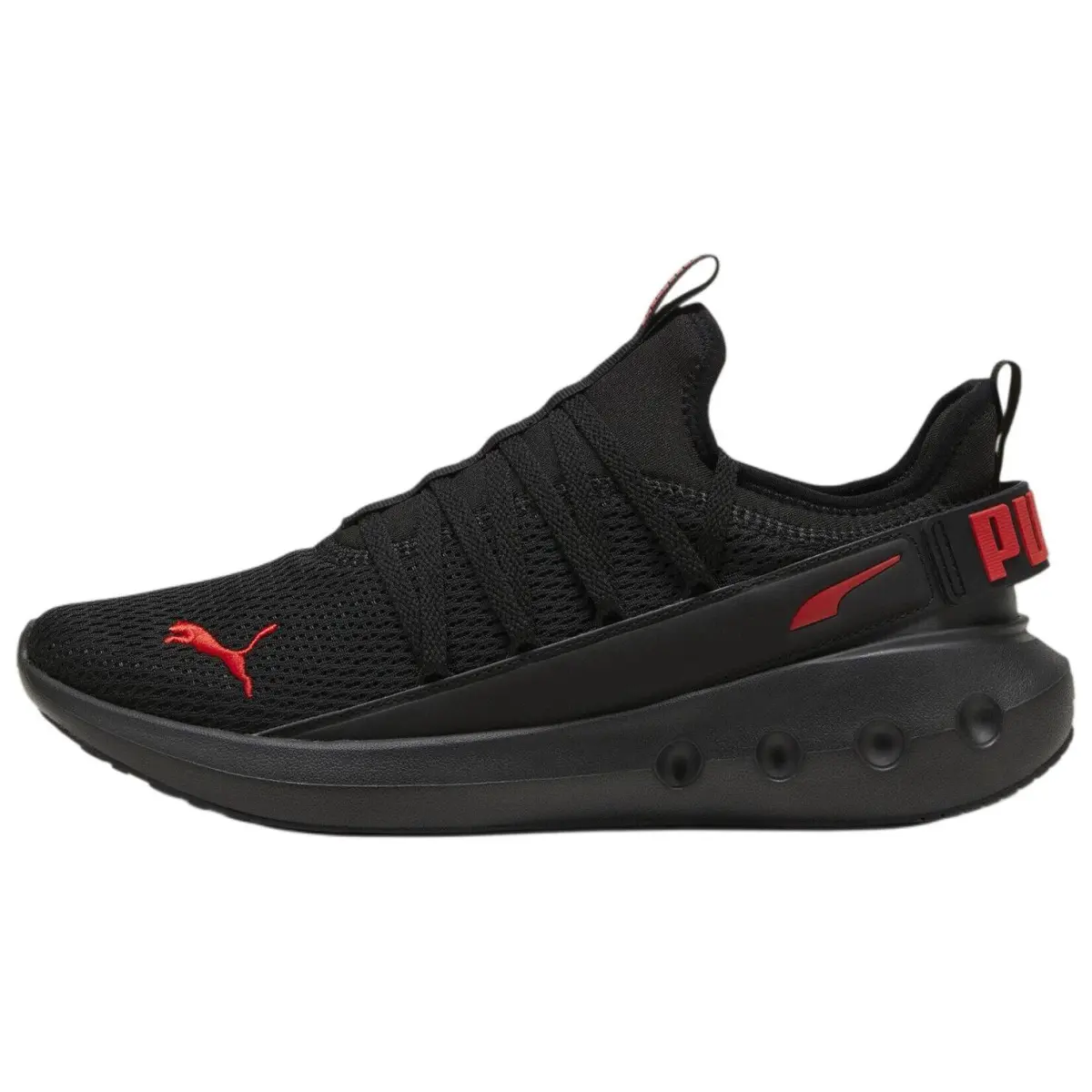 PUMA SOFTRIDE Carson Slip Resistant Abrasion Resistant Low top Casual City Commuting Running Shoes Unisex Black Red