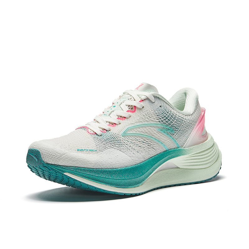 Anta Champion 3PRO Fabric Cushioning, Wear Resistant Low top Running Shoes Women’s Gray Green Blue